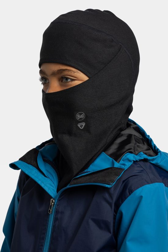 Buff Kids Thermonet Hinged Balaclava - Solid Black Solid Black