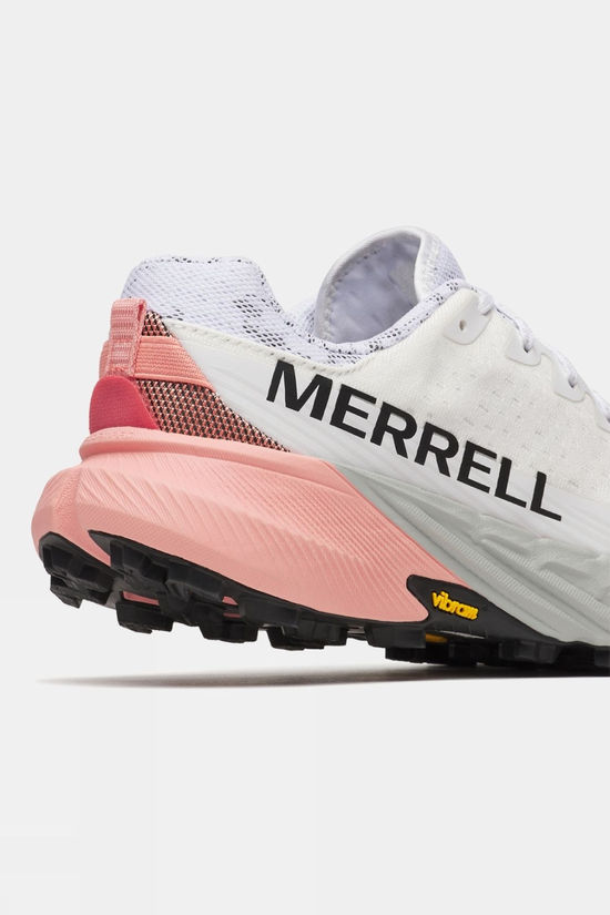 Merrell Womens Agility Peak 5 Shoes White/Soft Coral