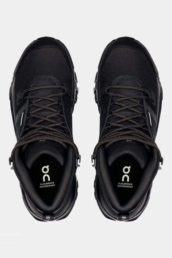 On Womens Cloudrock Mid Waterproof Boots Black | Black