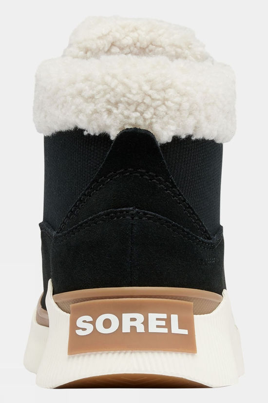 Sorel Womens Out N About IV Mid Sneaker Boots Black/Sea Salt
