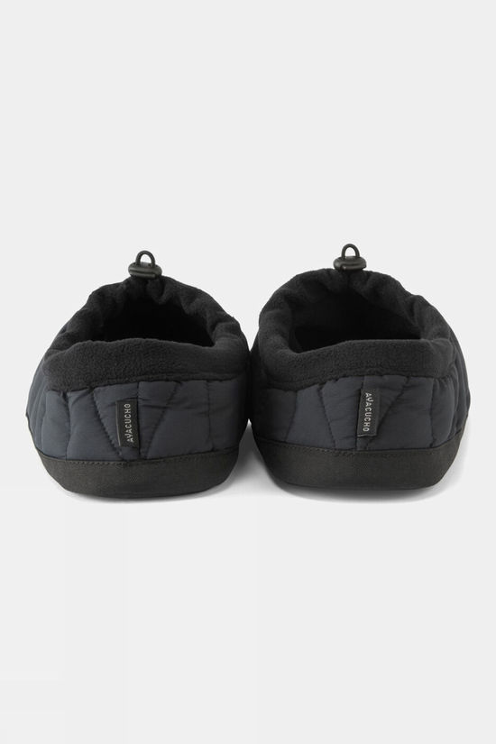 Ayacucho Unisex Low Quilted Home Slippers Black