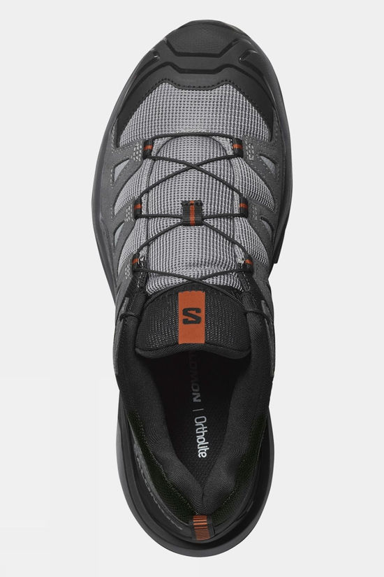 Salomon Mens X Ultra 360 Leather Shoes Sharkskin/Asphalt/Caramel Café