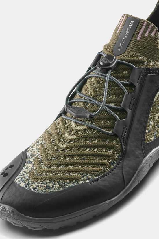 Vivobarefoot Mens Primus Trail Knit FG Grounding Shoes Dark Olive