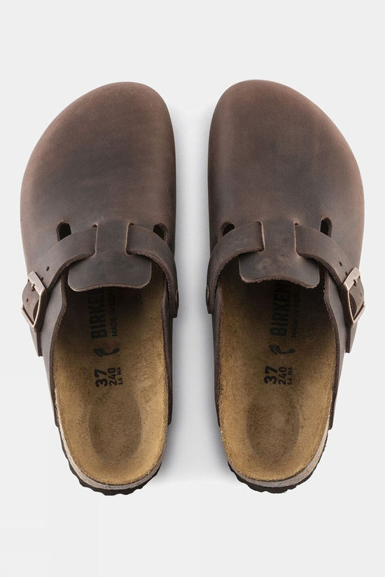 Birkenstock Unisex Boston Oiled Leather Clogs Habana