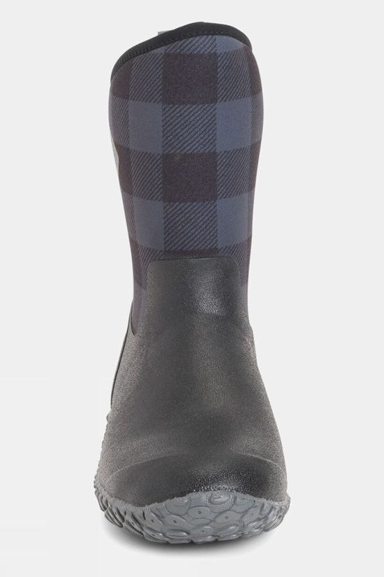 Muck Boot Womens Muckster II Mid Wellington Boots Black/Grey Plaid