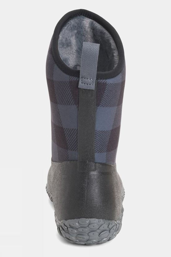 Muck Boot Womens Muckster II Mid Wellington Boots Black/Grey Plaid