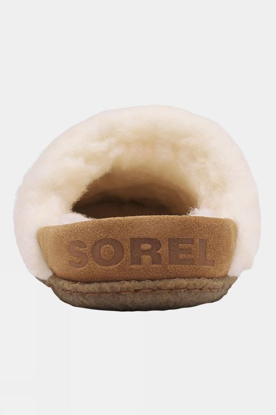 Sorel Womens Nakiska Slide II Slippers Camel Brown, Natural