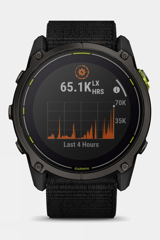 Garmin Enduro 3 GPS Smartwatch Carbon Grey Dlc Titanium With Black Sport Loop Band