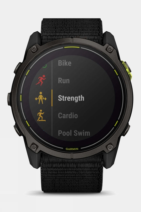 Garmin Enduro 3 GPS Smartwatch Carbon Grey Dlc Titanium With Black Sport Loop Band