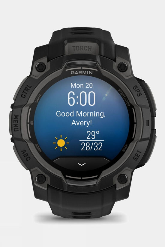 Garmin Instinct 3 AMOLED 45mm GPS Smartwatch Black Bezel With Black Band