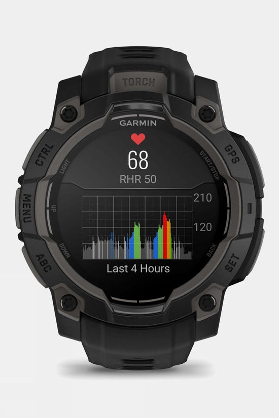 Garmin Instinct 3 AMOLED 45mm GPS Smartwatch Black Bezel With Black Band