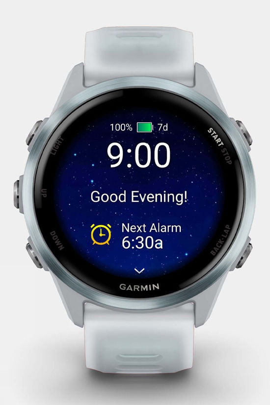 Garmin Forerunner 570 42mm GPS Smartwatch Cloud Blue Aluminium With Translucent Whitestone/Cloud Blue Band
