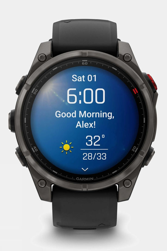 Garmin Fenix 8 Pro AMOLED Sapphire 47mm GPS Smartwatch Carbon Gray Ti, Black