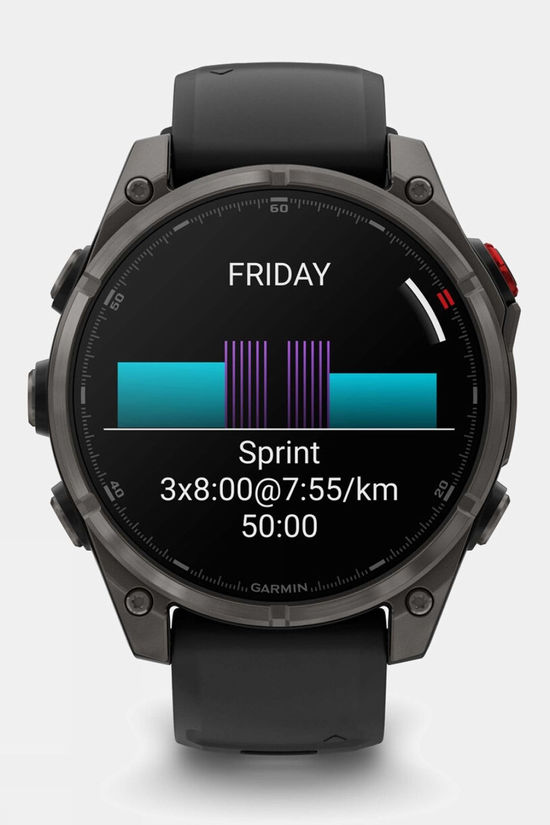 Garmin Fenix 8 Pro AMOLED Sapphire 47mm GPS Smartwatch Carbon Gray Ti, Black