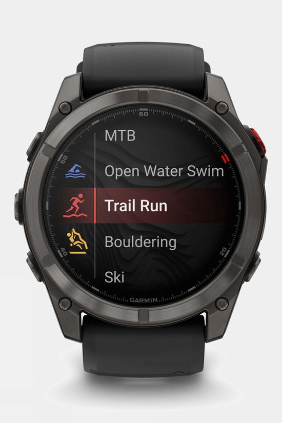 Garmin Fenix 8 Pro AMOLED Sapphire 51mm GPS Smartwatch Carbon Gray Ti, Black