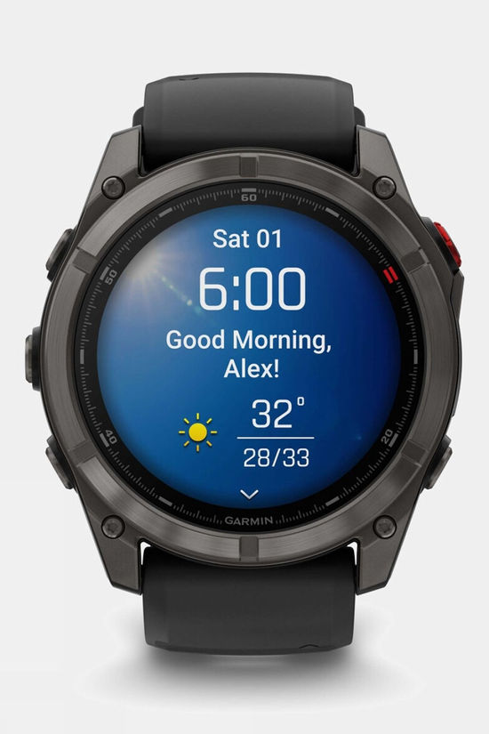 Garmin Fenix 8 Pro AMOLED Sapphire 51mm GPS Smartwatch Carbon Gray Ti, Black