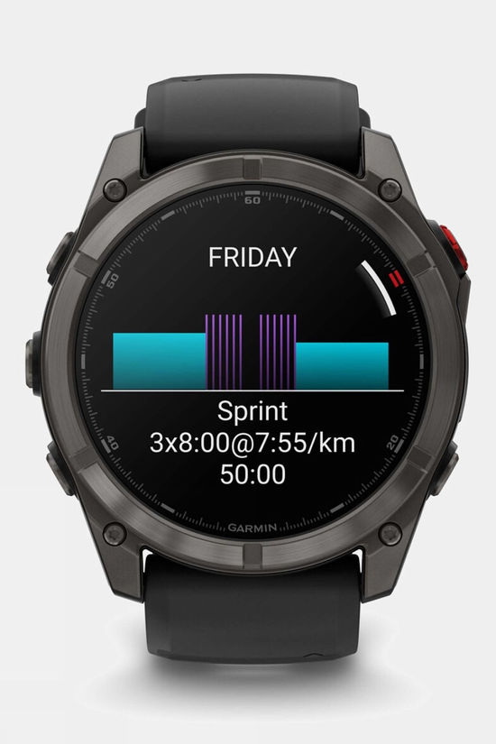 Garmin Fenix 8 Pro AMOLED Sapphire 51mm GPS Smartwatch Carbon Gray Ti, Black