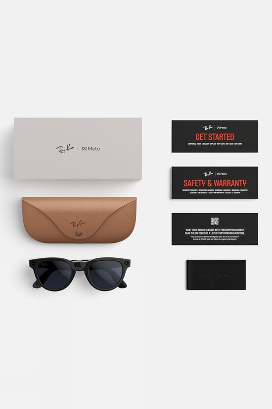 Ray-Ban Meta Headliner Sunglasses Shiny Black - G-15 Green