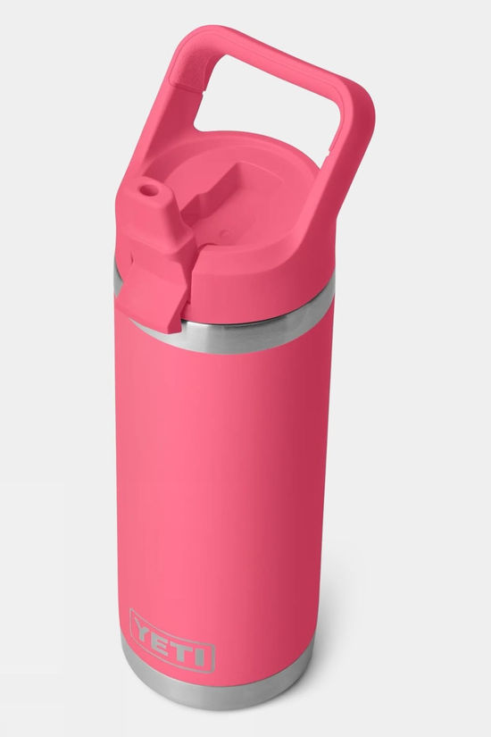 Yeti Rambler With Colour Straw Cap Drinks Bottle - 18oz / 532ml Tropical Pink