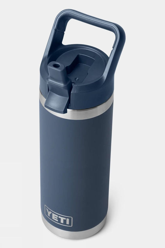 Yeti Rambler With Colour Straw Cap Drinks Bottle - 18oz / 532ml Navy