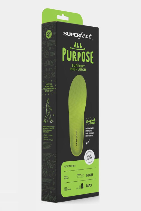 Superfeet All Purpose Support High Arch Insoles Green