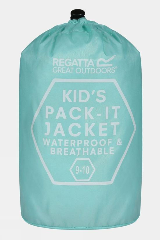 Regatta Kids Pack-It III Jacket  Cool Aqua