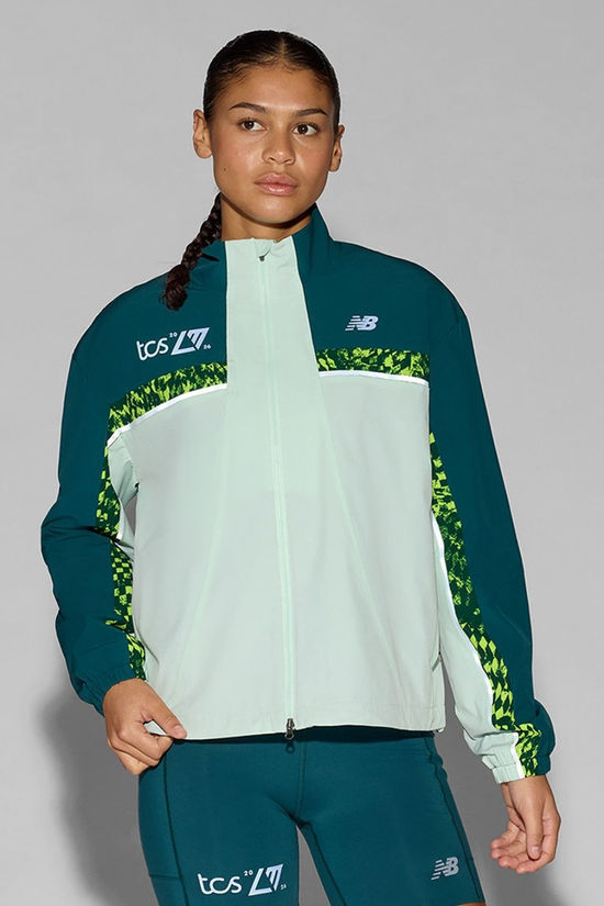 New Balance Womens London Edition Marathon Jacket Cosmic Jade