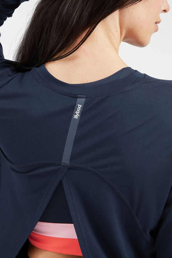 Lilybod Womens Kendall Long Sleeve Top Navy