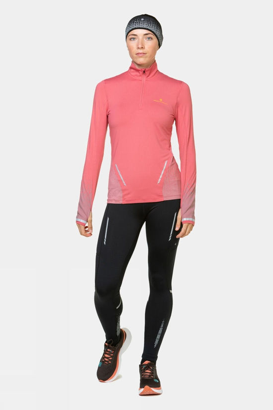Ronhill Womens Tech Reflect Half Zip Top Salsa/Reflect