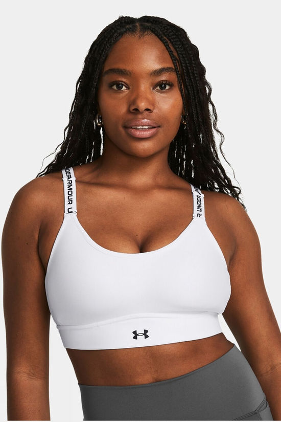 Under Armour Womens UA Infinity 2.0 Mid Sports Bra White/Black