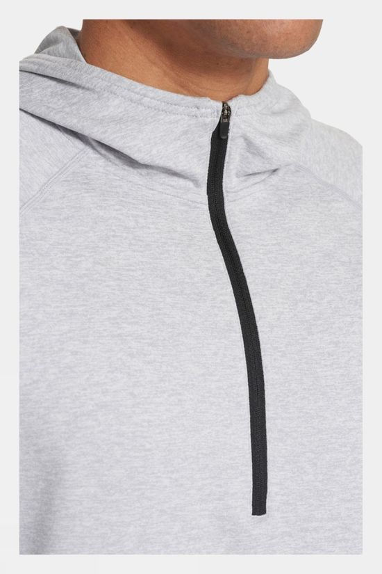 Vuori Mens Ponto Performance Half Zip Hoodie  Platinum Heather