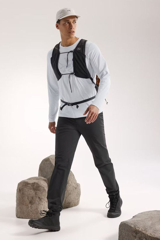 Arc'teryx Mens Cormac Logo Long Sleeve T-Shirt Solitude Heather / Void