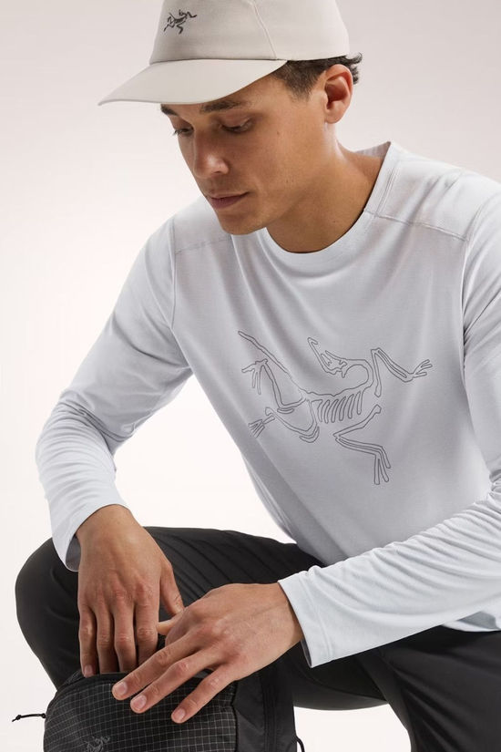 Arc'teryx Mens Cormac Logo Long Sleeve T-Shirt Solitude Heather / Void