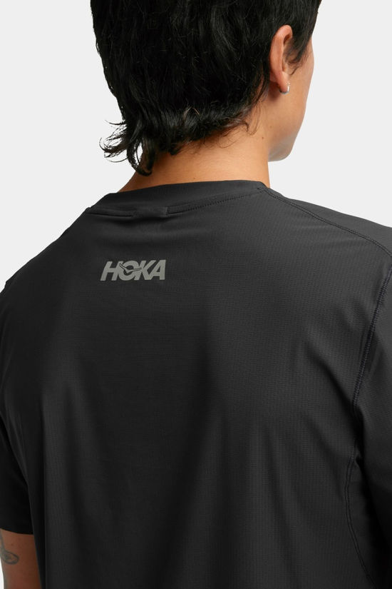 Hoka Mens Airolite Short Sleeve T-Shirt 2.0 Black