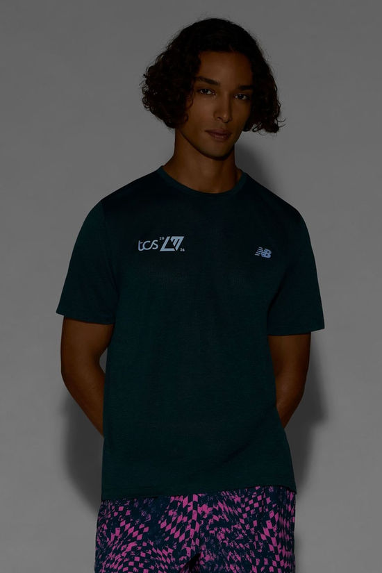 New Balance Mens London Edition Athletics T-Shirt  Medusa Green