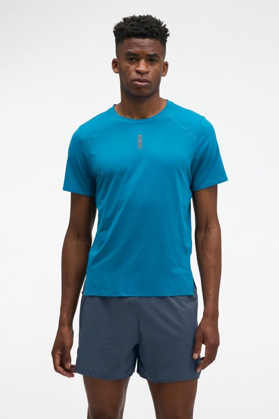 Hoka Mens EveryRun T-Shirt Night Glow Blue