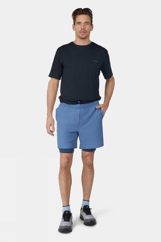Ayacucho Mens Rio 2-In-1 Running Shorts Moonlight Blue