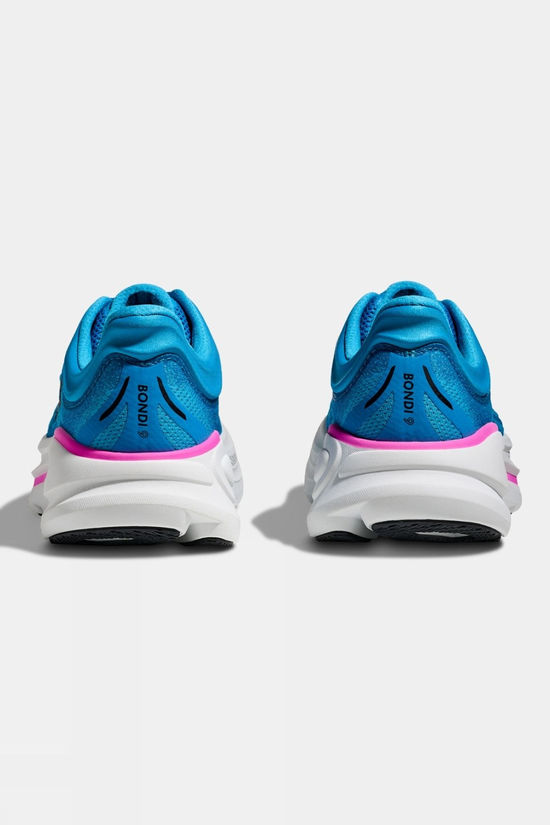 Hoka Womens Bondi 9 Shoes Skyward Blue/Neon Fuchsia