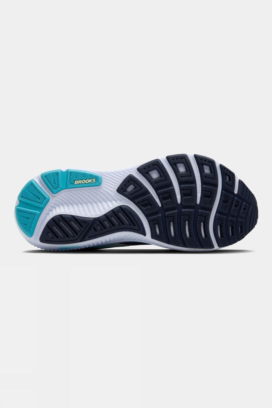 Brooks Womens Ghost 17 Shoes - Wide Navy/Green/Turquoise