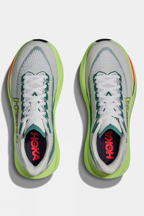 Hoka Womens Mach 7 Shoes Frost / Neon Yuzu