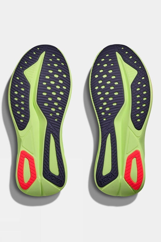 Hoka Womens Mach 7 Shoes Frost / Neon Yuzu