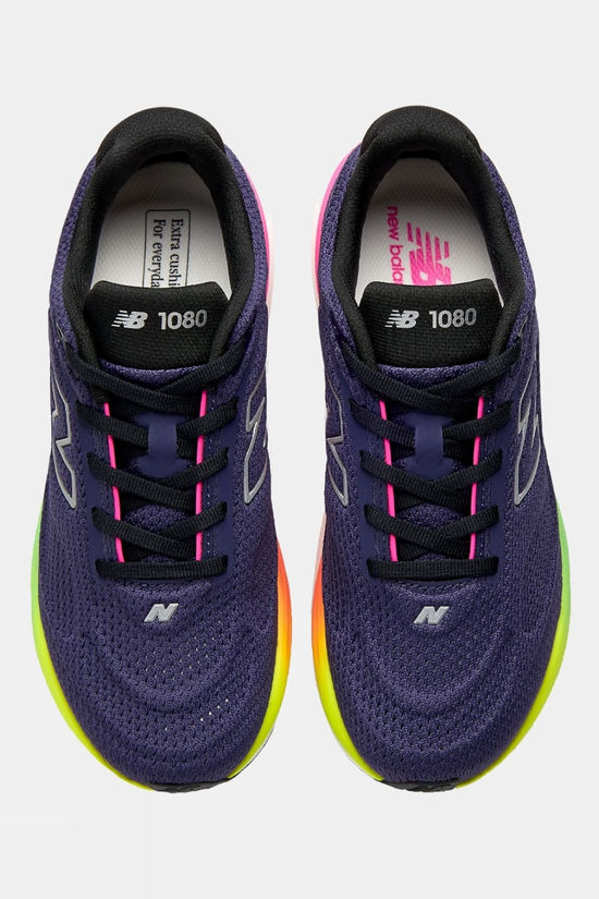 New Balance Womens 1080V15 Shoes Boysenberry / Alkaline Green