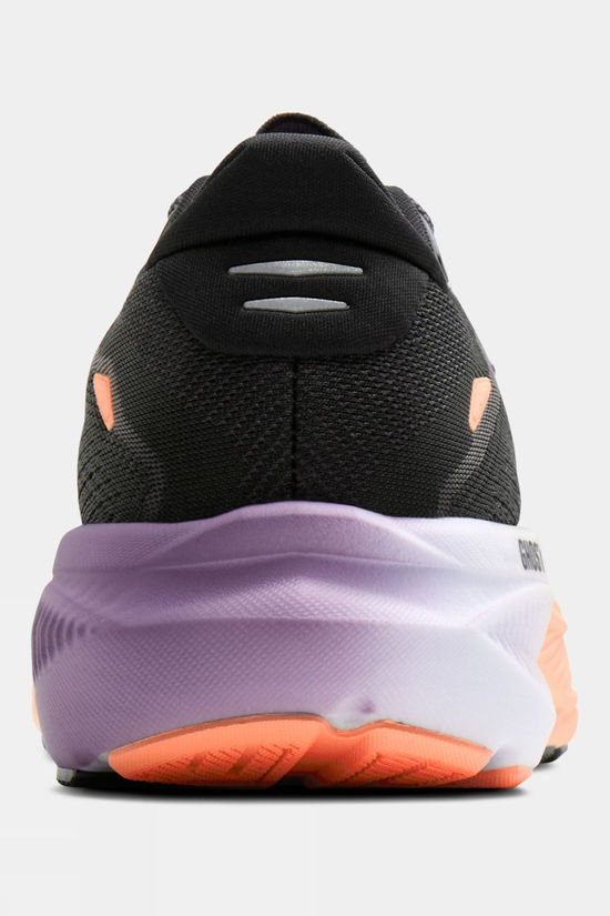 Brooks Womens Ghost 18 Shoes Black/Mulled Grape/Peach