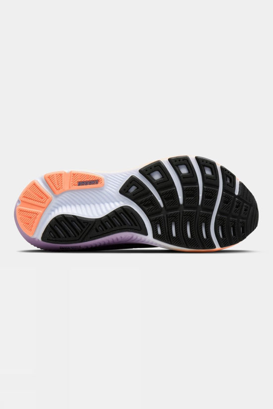 Brooks Womens Ghost 18 Shoes Black/Mulled Grape/Peach