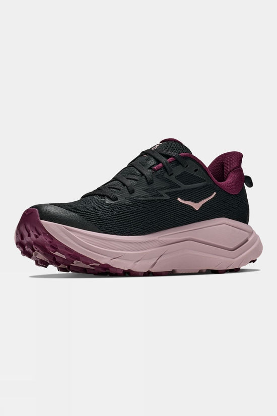 Hoka Womens Challenger 8 Shoes Black / Pink Opal