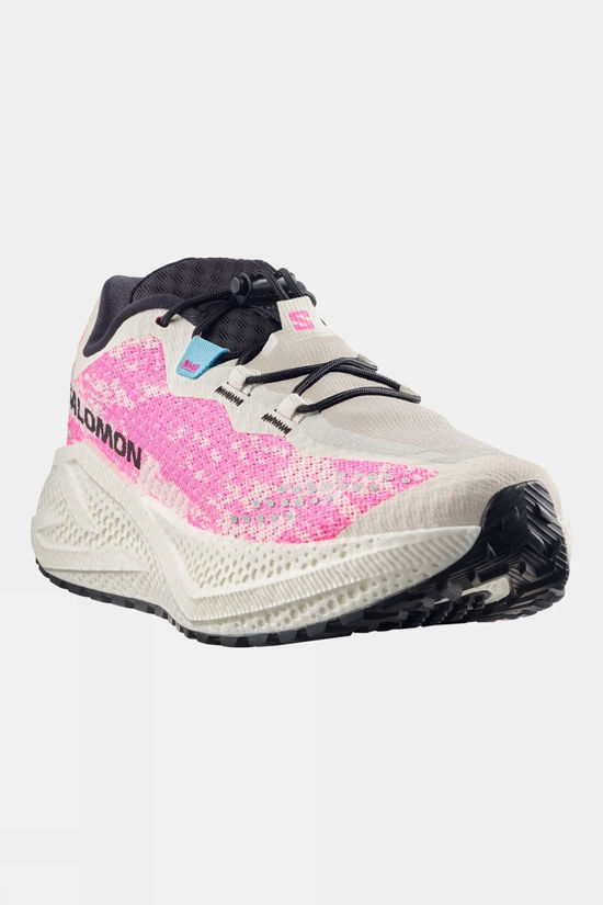 Salomon Womens Aero Glide 4 GRVL Shoes Vanilla Ice/Knockout Pink/Black
