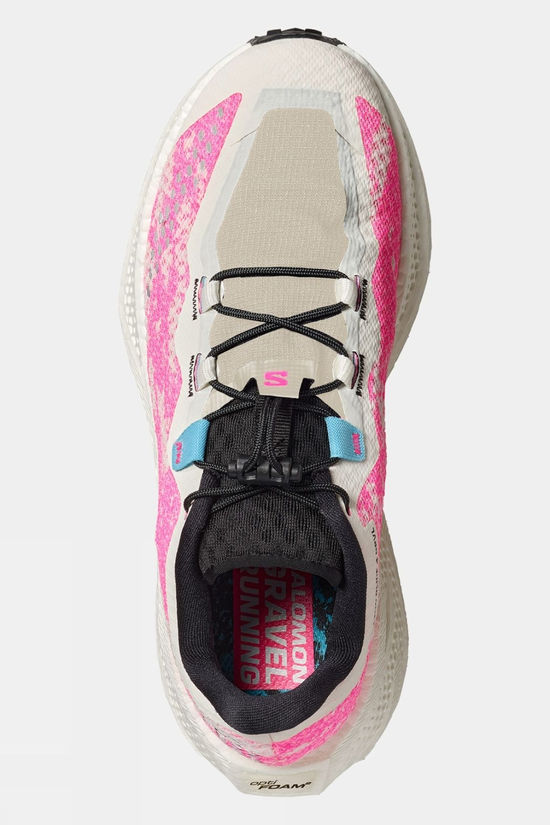 Salomon Womens Aero Glide 4 GRVL Shoes Vanilla Ice/Knockout Pink/Black