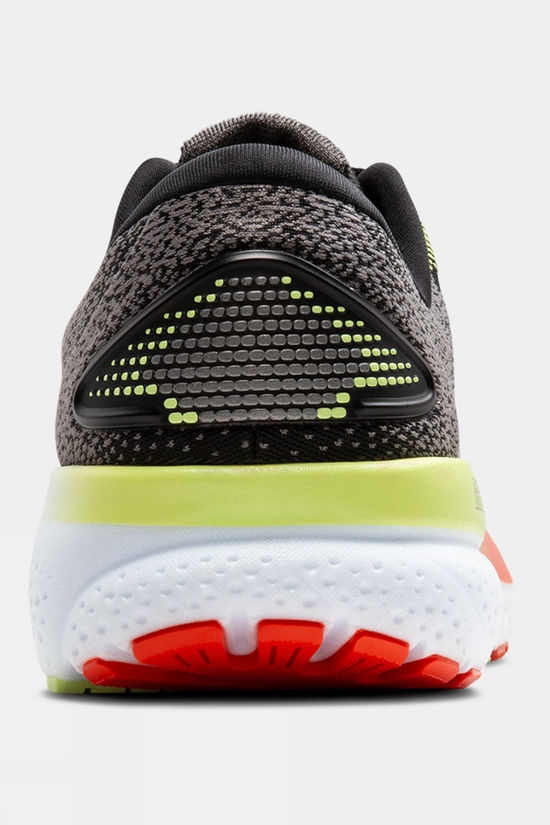 Brooks Mens Ghost 16 Shoes - Wide Black/Mandarin Red/Green