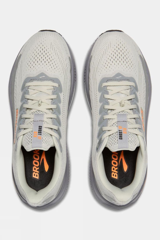 Brooks Mens Ghost 17 GTX Shoes Smoke/Primer Grey/ Orange