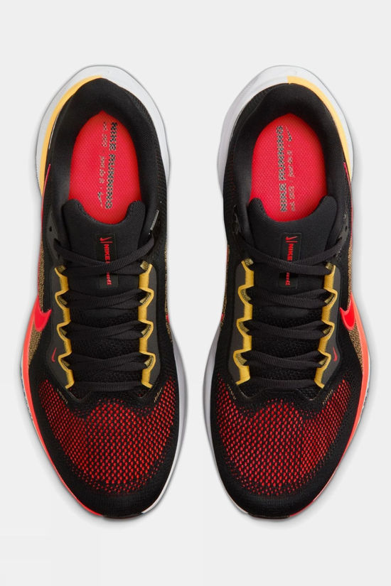 Nike Mens Pegasus 41 Shoes Black/Bright Crimson-Topaz Gold